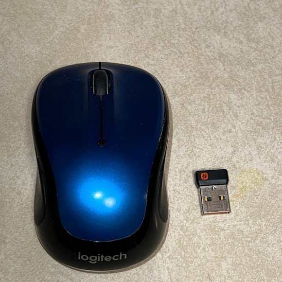 Logitech - M325 Wireless Optical Ambidextrous Mouse Blue Tested Working Reciever - Picture 1 of 6